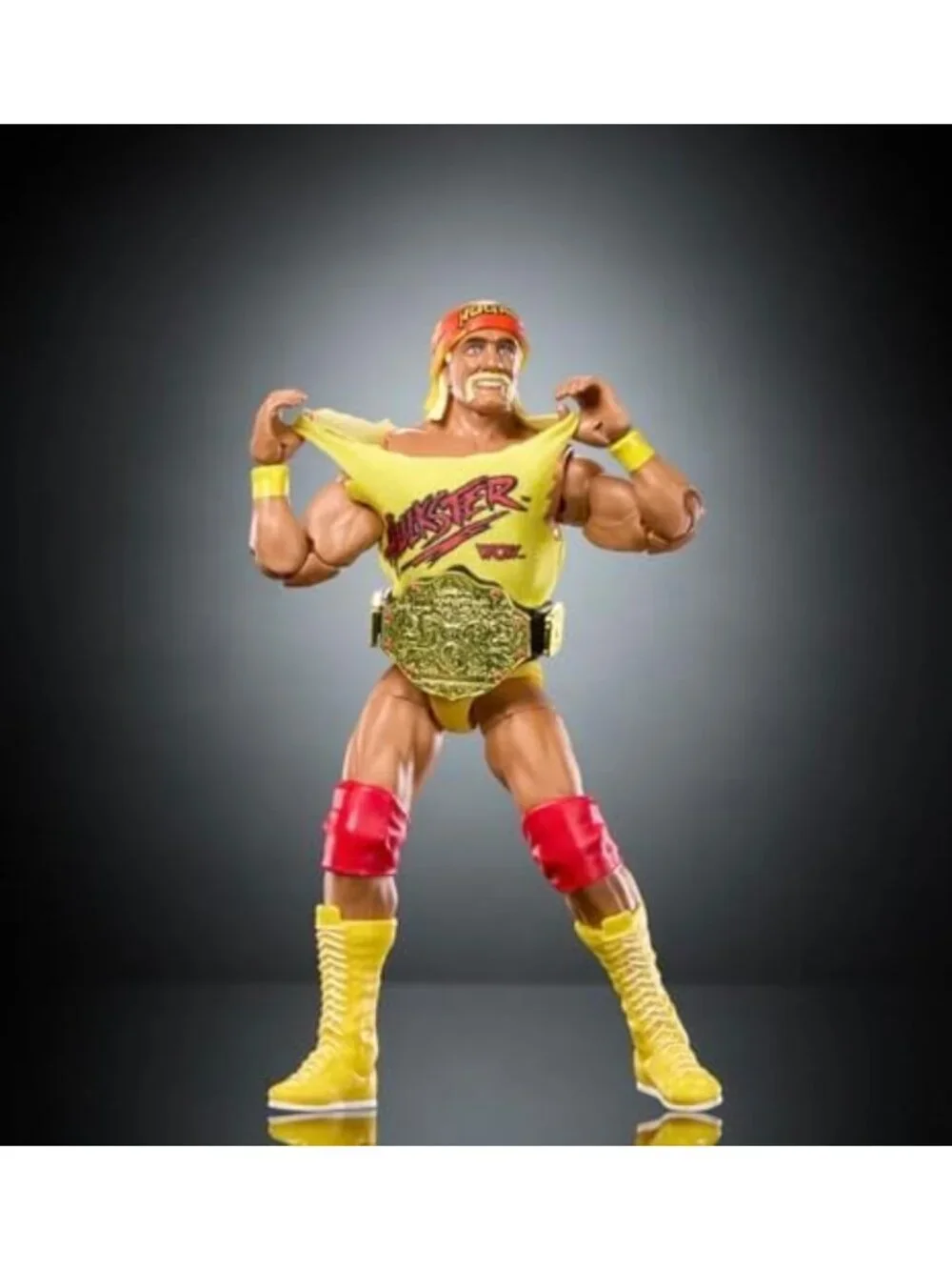 Wrestling Action Figure with World Heavyweight Belt - Elite Collection Toy